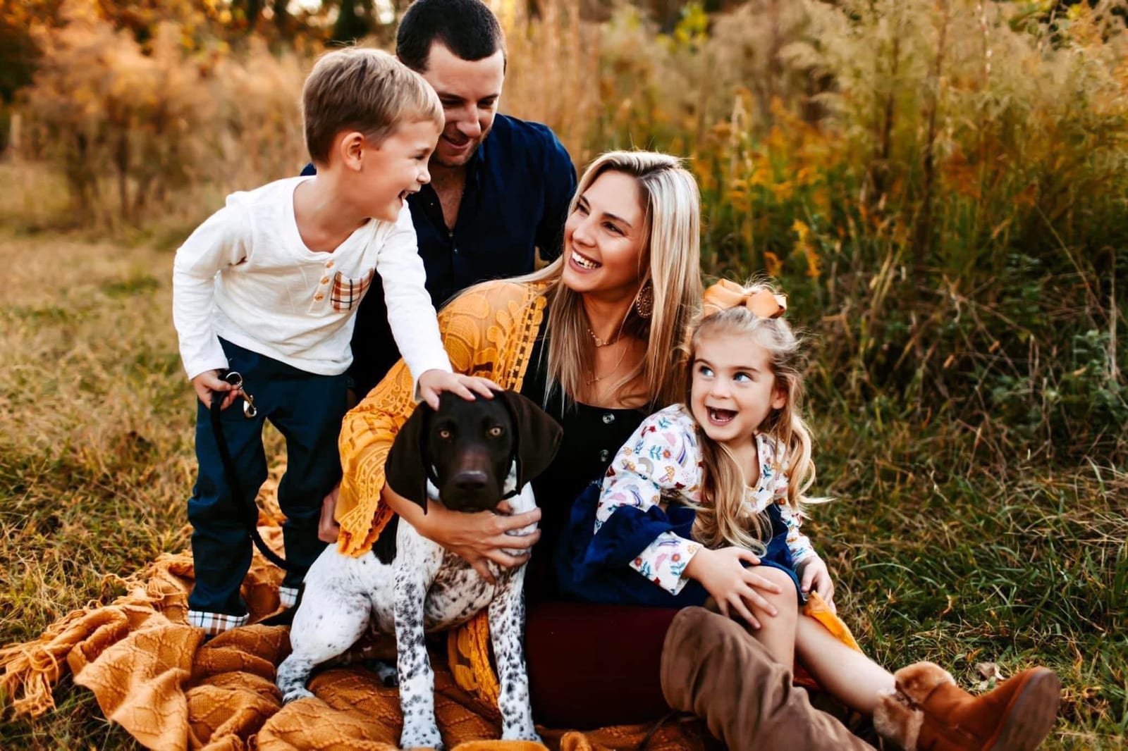 Brandon Privette with his family