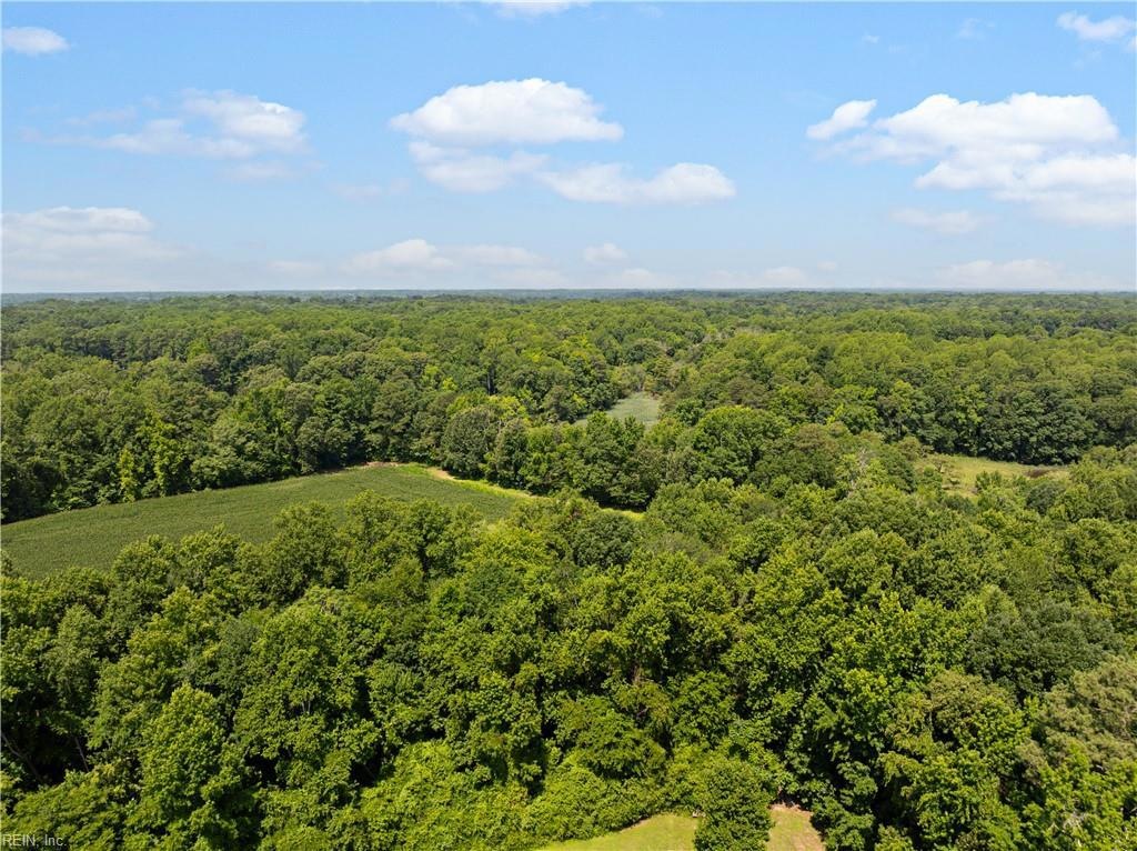 Aerial view of wooded land near Smithfield, VA